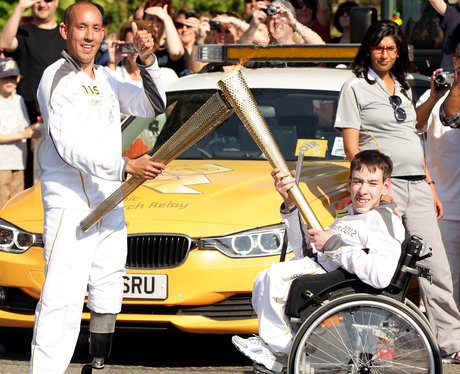 Olympic Flame handover in Longwell Green