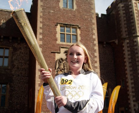 Olympic Torch at Dunster, Somerset