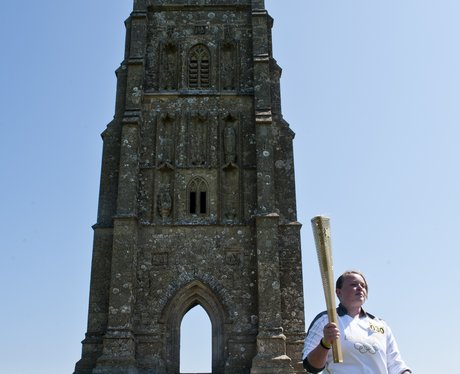Olympic Torch at Glastonbury Tor