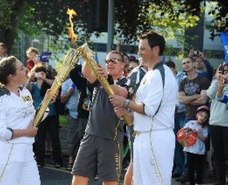 Olympic Torch outside Somerset College