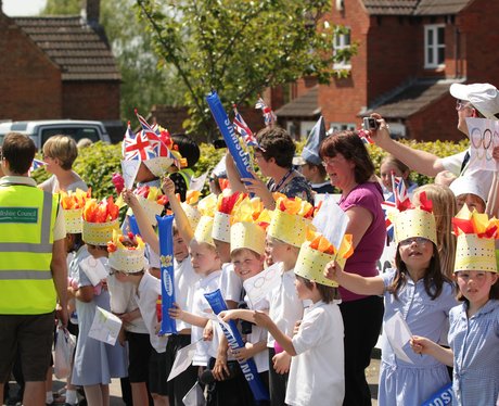 School Children wear homemade hats