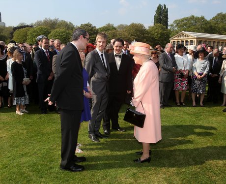 Queen Elizabeth II mingles