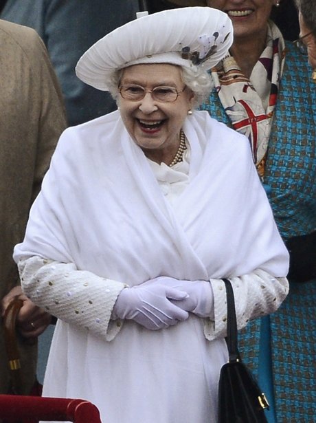The Queen laughs