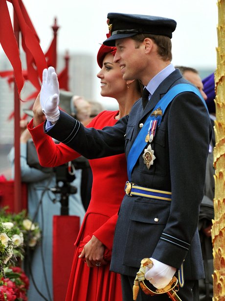 The Duke and Duchess of Cambridge wave