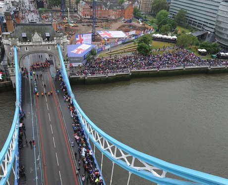 Crowds gather for the River Pageant