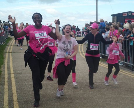 Herne Bay Race For Life - Crossing the finish line