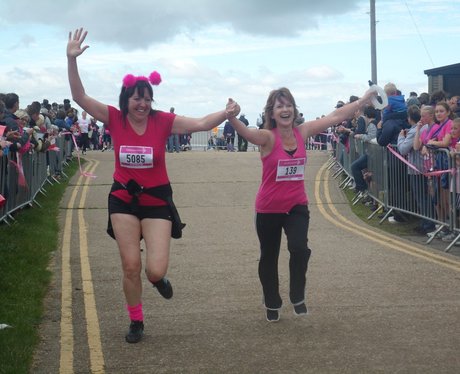 Herne Bay Race For Life - Crossing the finish line