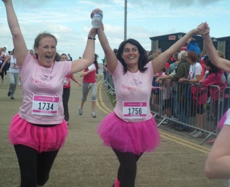 Herne Bay Race For Life - Crossing the finish line