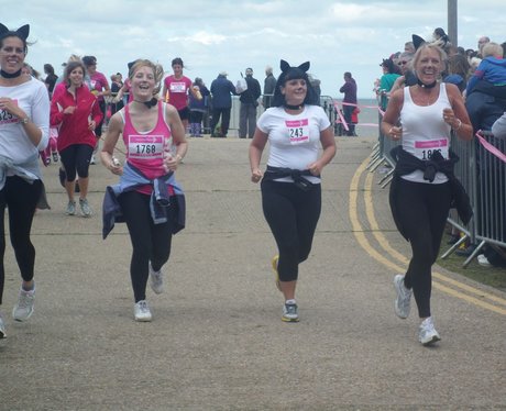 Herne Bay Race For Life - Crossing the finish line