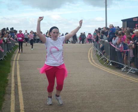 Herne Bay Race For Life - Crossing the finish line