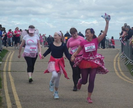 Herne Bay Race For Life - Crossing the finish line