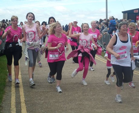 Herne Bay Race For Life - Crossing the finish line