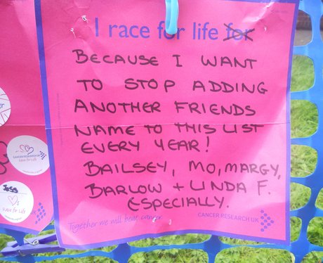 Race For Life Chester: Your Messages