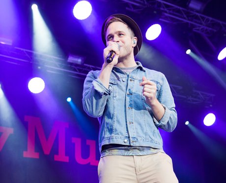 Olly Murs performs on stage at Luton Live 2012