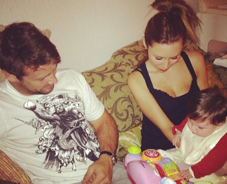Una Healy and Ben Foden with their daughter