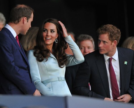 The Duke, the Duchess of Cambridge and Prince Harry