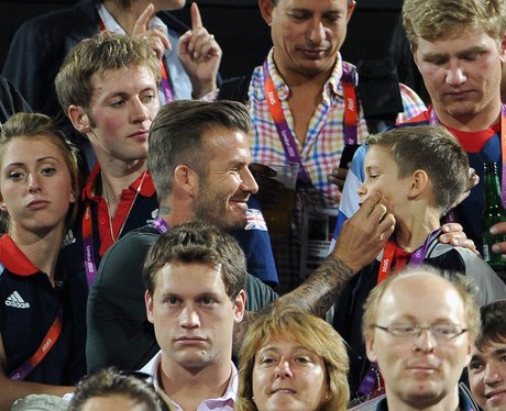 David Beckham and Romeo at the Olympic Games