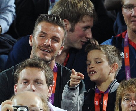 David Beckham and Romeo at the Olympic Games