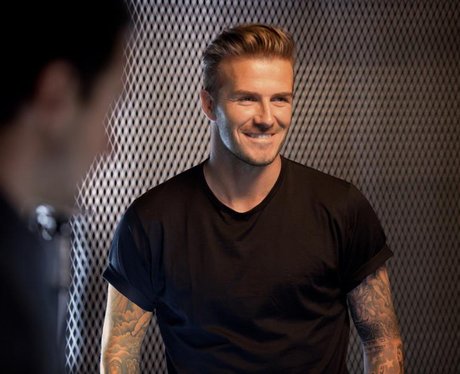 David Beckham with a quiff
