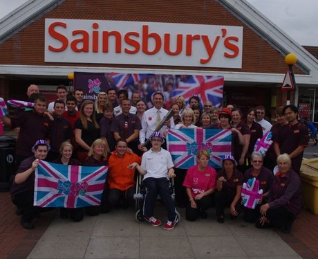 Paralympic torch at Sainsbury's, Farlington