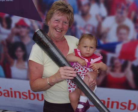 Paralympic torch at Sainsbury's, Farlington