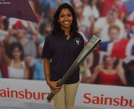 Paralympic torch at Sainsbury's, Farlington