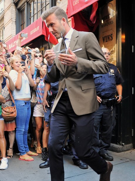 David Beckham Leaving Balthazar Restaurant