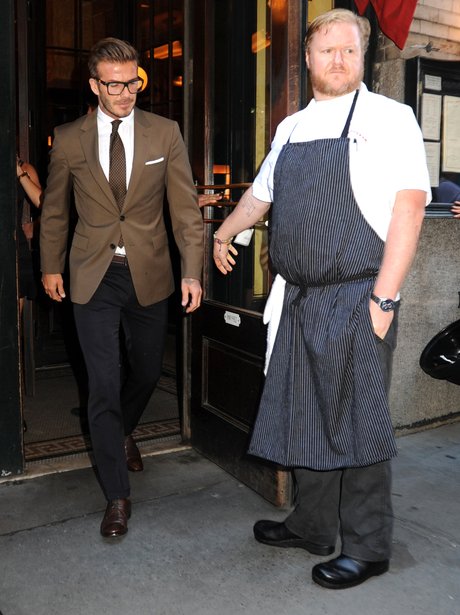 David Beckham wearing glasses