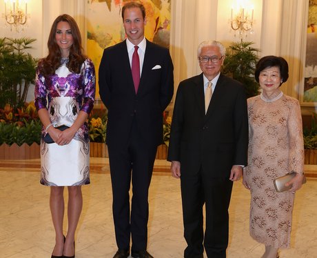 Wills and Kate with the President of Signapore