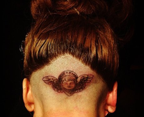 Lady Gaga Head Tattoo