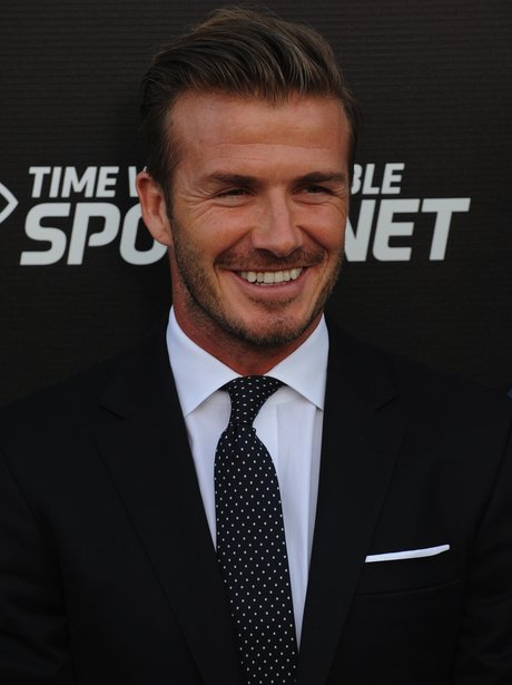 David Beckham at the Time Warner Cable Sports Studios - Celebrity ...