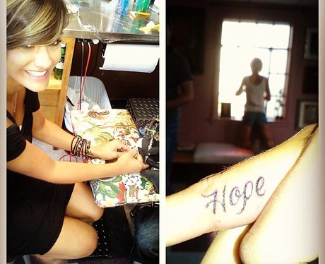 Frankie Sandford's new Hope tattoo