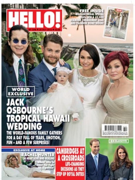 Hello Magazine featuring Jack Osbourne's Wedding