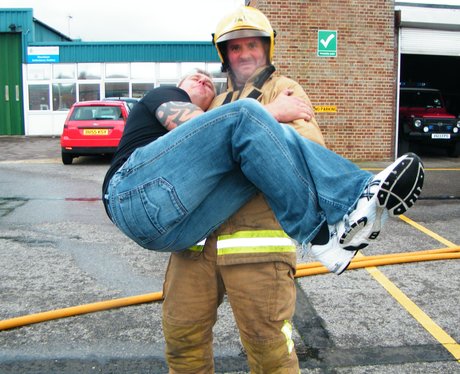 Tom & Jack pose as firemen