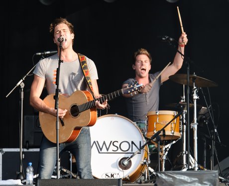 Lawson performs live on stage