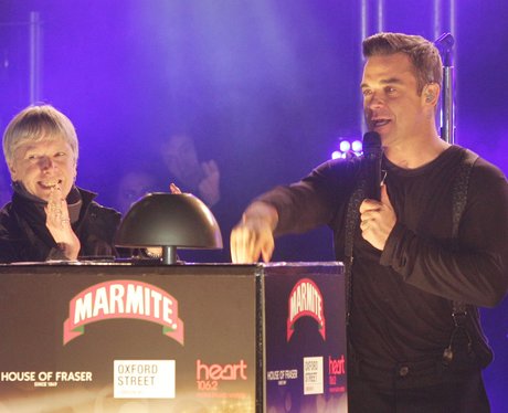 london christmas lights with robbie williams