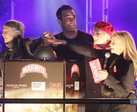 london christmas lights with robbie williams
