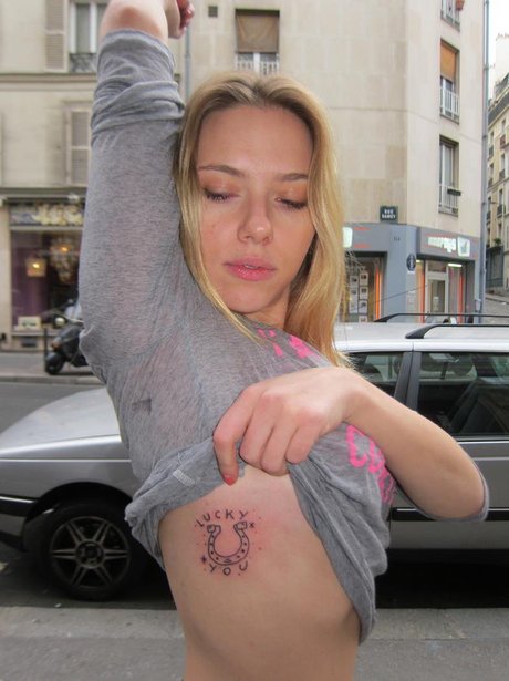 Scarlett Johansson new 'Lucky You' Tattoo