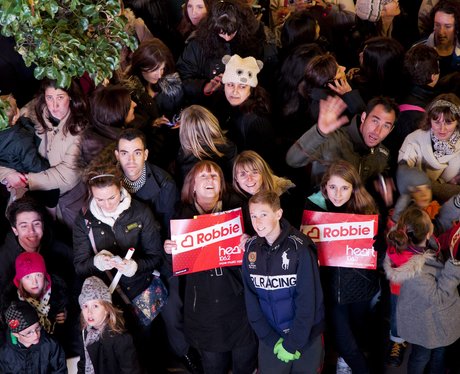london christmas lights with robbie williams