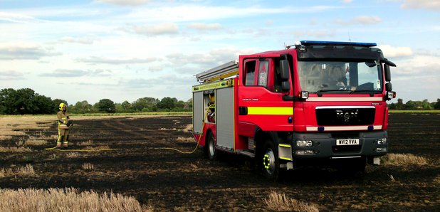 Norfolk field fire