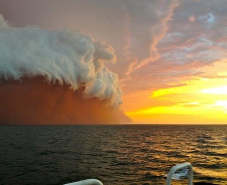 Dust storm seen off the coast of Australia