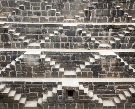 The giant step well of Harsatmata temple, Abhaneri