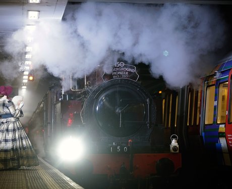 Steam train on the London Underground