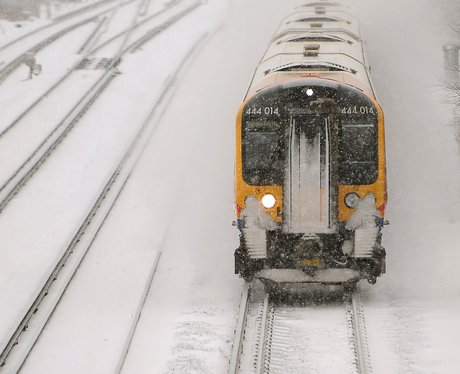 A train in the snow, Basingstoke
