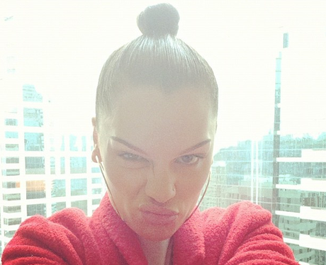 Jessie j pulling a funny face