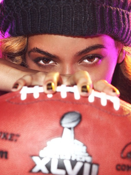 Beyonce at the Super Bowl rehearsals 2013