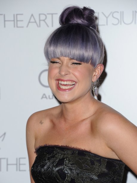 Kelly Osbourne wearing a top knot