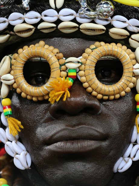 A Burkina Faso soccer fan