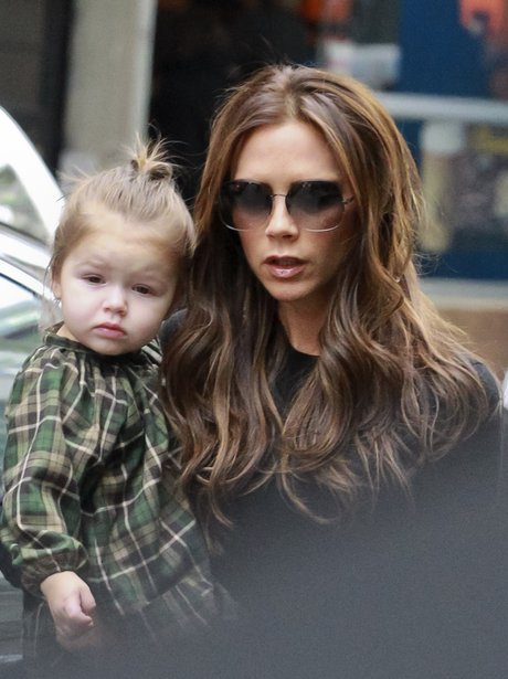Victoria Beckham and Harper February 2013