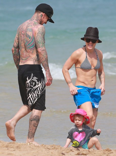 Pink on holiday
